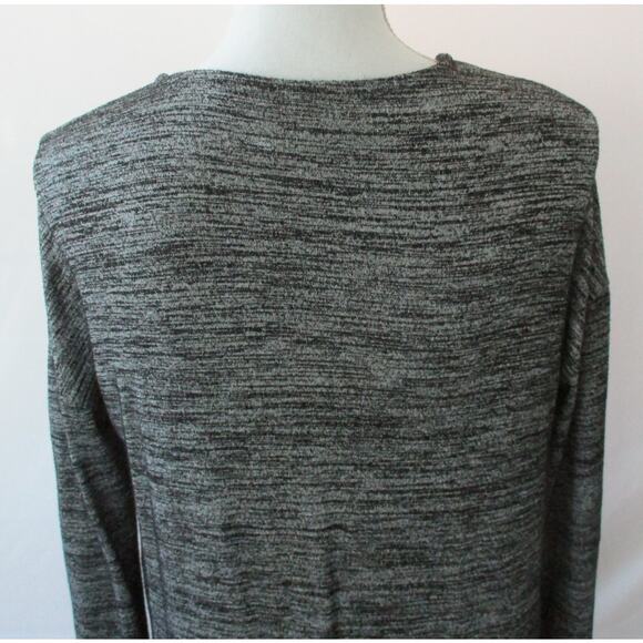 Mudd Women's Long Sleeve Gray & Black Open Front Cardigan Sweater Size Medium - Picture 6 of 10